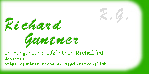 richard guntner business card